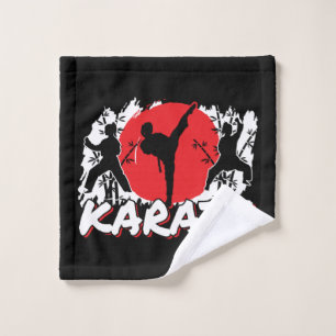 Toalha De Rosto Girls Karate - Tema Japonês Patriótico