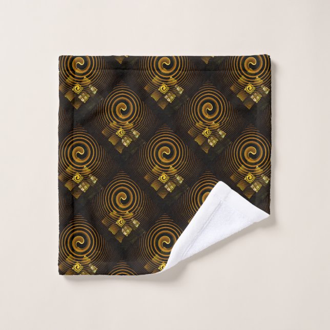 Toalha De Rosto Gold Modern Boho Elegant Abstract Art Pattern #502 (Pano de lavar)