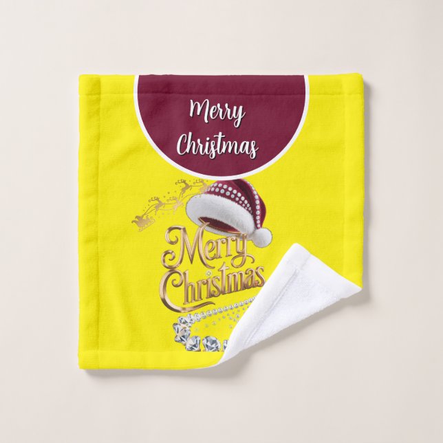Toalha De Rosto Gorro de Natal fofo (Pano de lavar)