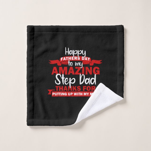 Toalha De Rosto Grandfather Quotes | Amazing Step Daddy (Pano de lavar)