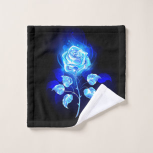 Toalha De Rosto Gravação de Rosa Azul