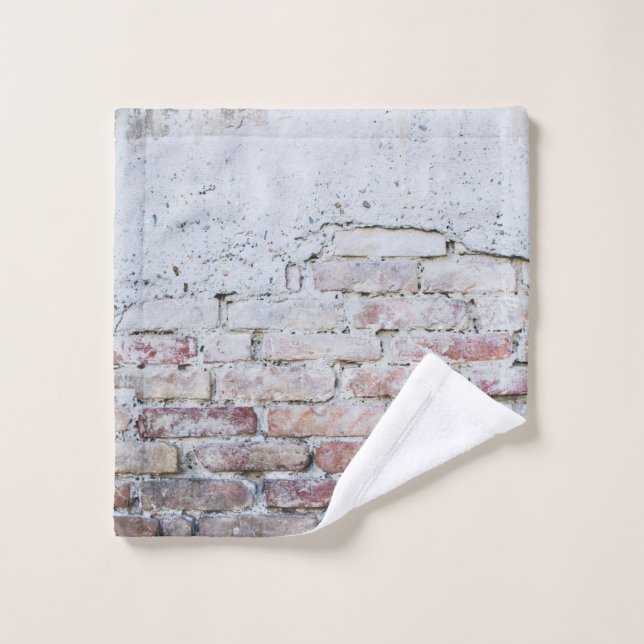Toalha De Rosto Gray concrete bricks wall (Pano de lavar)