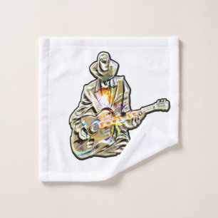 Toalha De Rosto Guitar Blues Mann - Sinta isso
