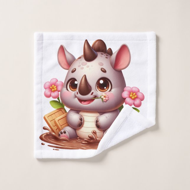 Toalha De Rosto Handtuch mit Nashorn-einhorn (Pano de lavar)
