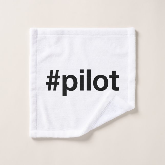 Toalha De Rosto Hashtag PILOT (Pano de lavar)