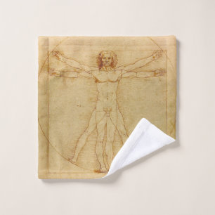 Toalha De Rosto Homem Vitruviano por Leonardo Da Vinci