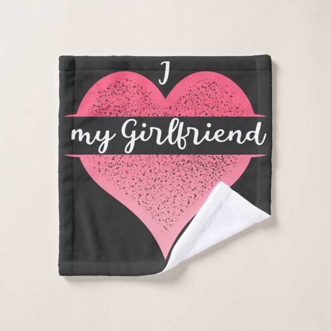 Toalha De Rosto I Love My Girlfriend Custom (Pano de lavar)