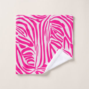 Toalha De Rosto Impressão zebra rosa