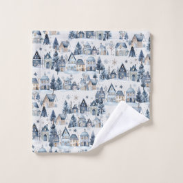 Toalha De Rosto Inverno Onederland Casas de Natal Aniversário