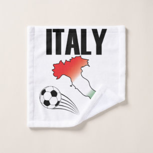 Toalha De Rosto Itália Futebol Fan Map Boot Ball