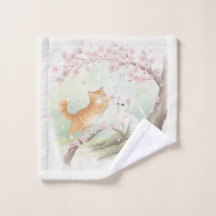 Japanese Garden Kittens & Cherry Blossoms