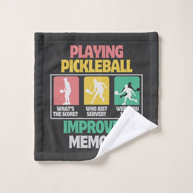 Toalha De Rosto Jogando Pickleball Melhora a Memória (Pano de lavar)