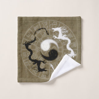 Toalha De Rosto Kamiyomoji Yin Yang Dragon Wash Cloth