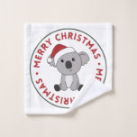 Toalha De Rosto Koala Christmas Snow Winter Animais Koalas Wash Cl<br><div class="desc">O coala de Natal com luzes de fadas. Animais engraçados com presentes e neve nas férias. Também é engraçado para o natal em julho. Os coalas são animais bonitos e perfeitos para o Natal.</div>