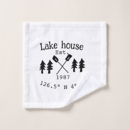 Toalha De Rosto Lago House ets. Data ano em que as coordenadas per