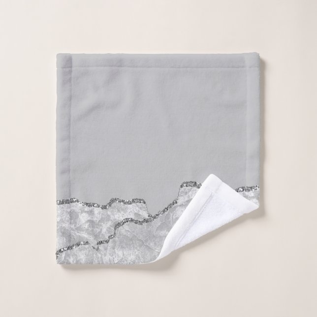 Toalha De Rosto Largura de metal escovada com prata (Pano de lavar)