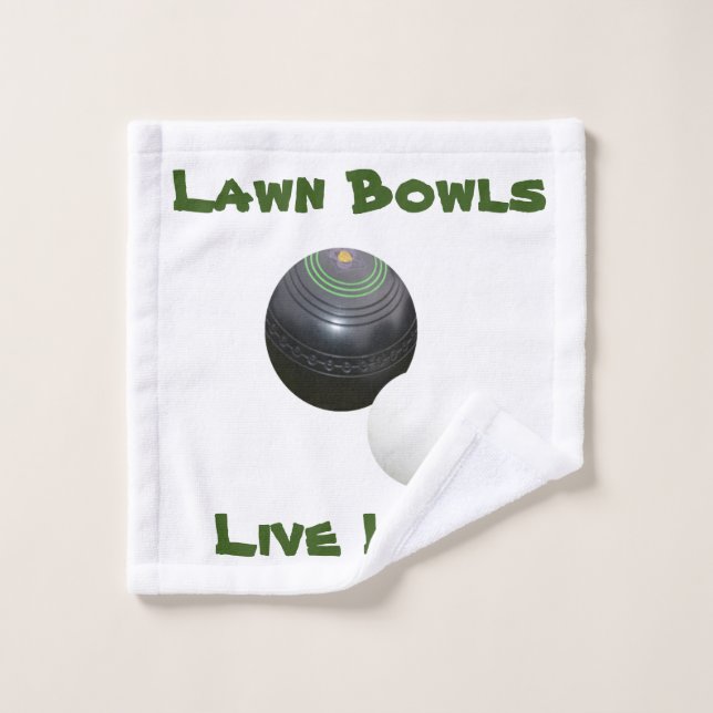 Toalha De Rosto Lawn Bowls Live Life, Lave O Vício (Pano de lavar)
