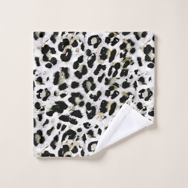 Toalha De Rosto Leopardo - impressão de animais com impressão (Pano de lavar)
