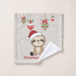 Toalha De Rosto Leve Natal Neve Animais de inverno Lama Lava Lava<br><div class="desc">A preguiça de Natal com luzes de fadas. Animais engraçados com presentes e neve nas férias. Também é engraçado para o natal em julho. As preguiças são animais bonitos e perfeitos para o Natal.</div>