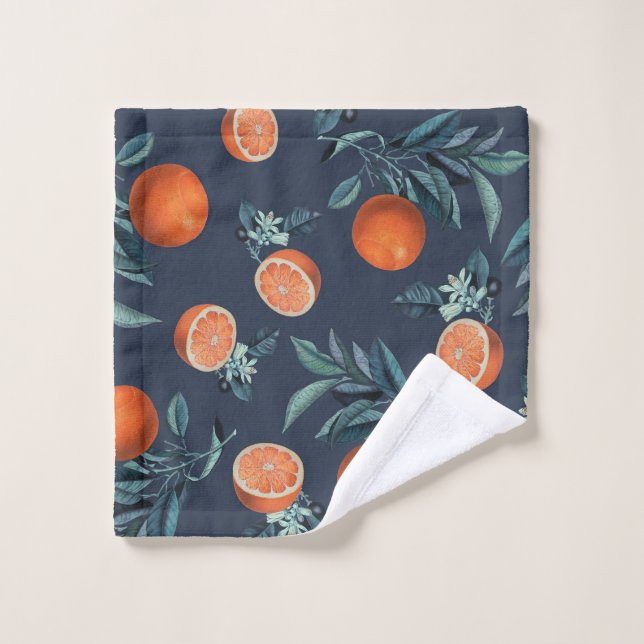 Toalha De Rosto Limão e Folha Padrão VI (Pano de lavar)