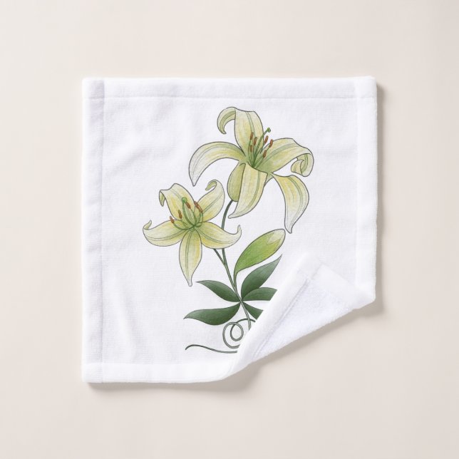 Toalha De Rosto Lírios (Pano de lavar)