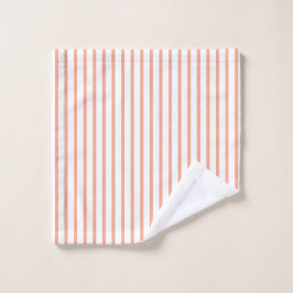 Toalha De Rosto Listra de Pêssego Clássico