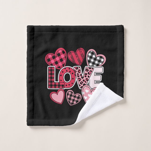 Toalha De Rosto Love Heart Valentine Friends Friendship Love Quote (Pano de lavar)