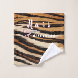 Toalha De Rosto Luxury Tiger Skin Faux Fur Hair Salon