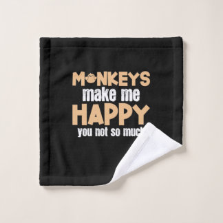 Toalha De Rosto Macaco me deixa feliz
