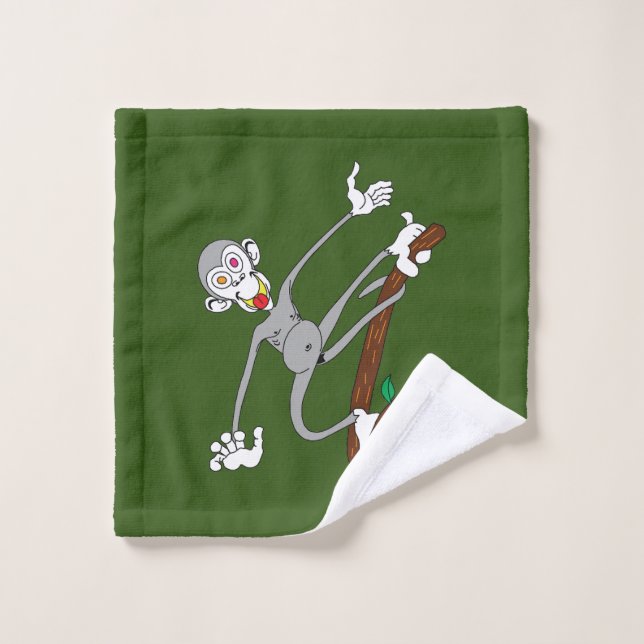 Toalha De Rosto Macaco Percorrendo (Pano de lavar)