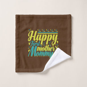 Toalha De Rosto Mãe presente feliz dia da primeira Mamãe