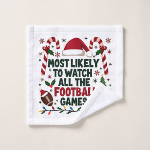 Toalha De Rosto Mais propenso a assistir a todos os jogos de futeb