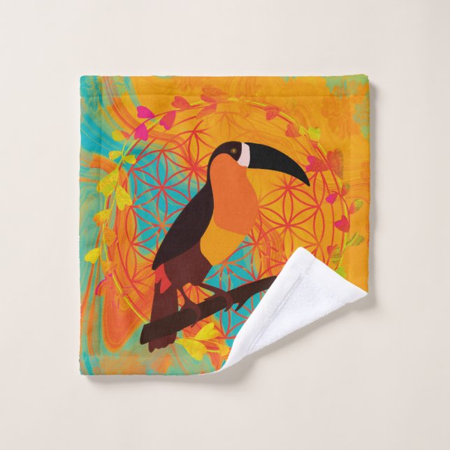 Toalha De Rosto Mandala bird (Pano de lavar)