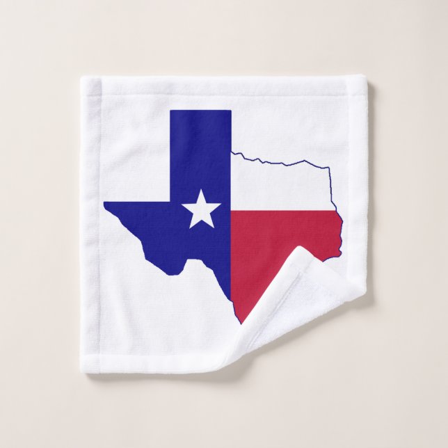 Toalha De Rosto Mapa de Sinalizador do Texas (Pano de lavar)