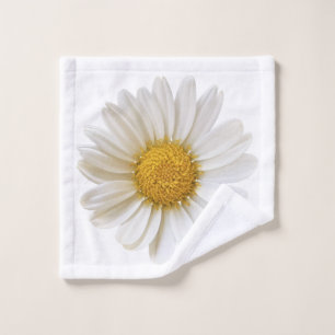 Toalha De Rosto Margarida Branca Flor