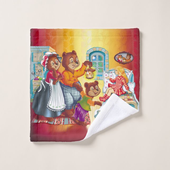 Toalha De Rosto Masha e 3 contos de fadas (Pano de lavar)