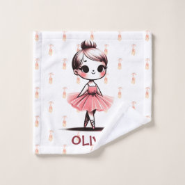 Toalha De Rosto Menina Ballerina Bonita