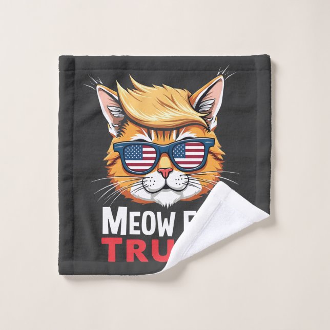 Toalha De Rosto Meow For Trump Cat Kitten Vote (Pano de lavar)