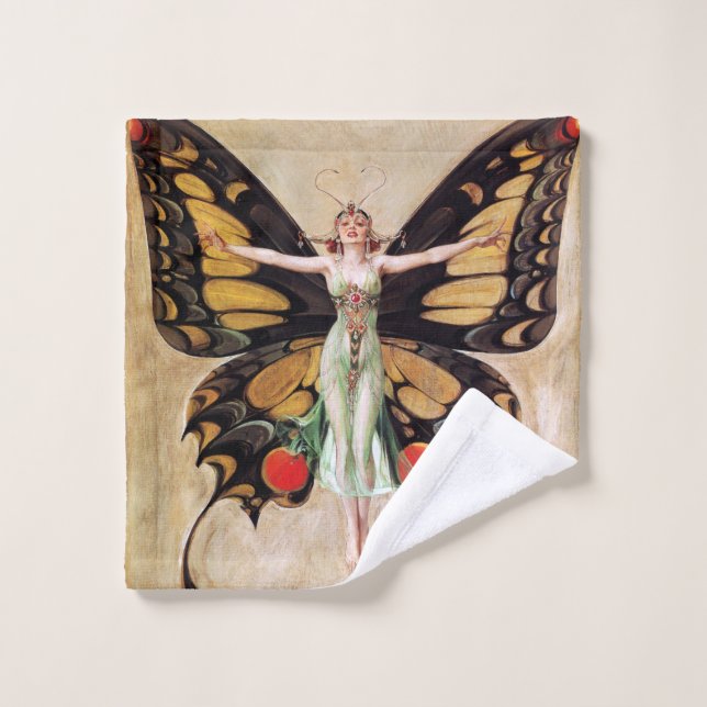 Toalha De Rosto Metamorfose da Flapper para a Borboleta 1922 (Pano de lavar)