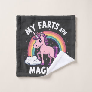 Toalha De Rosto Minhas Farinhas São Magicas, Engraçadas, Unicórnio
