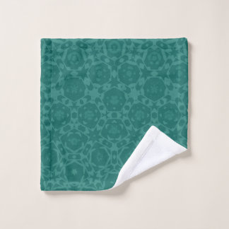 Toalha De Rosto Modern Turquoise Green Geometric