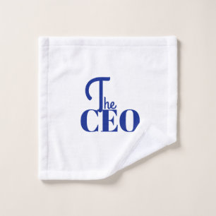 Toalha De Rosto Moderno Minimal O CEO Azul