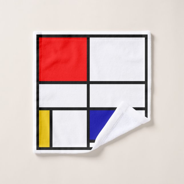 Toalha De Rosto Mondrian 3 (Pano de lavar)