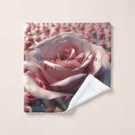 Toalha De Rosto Morra debaixo das flores de peônia, seja um fantas