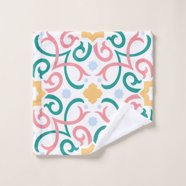 Toalha De Rosto Mosaico/pastel/primavera (Pano de lavar)