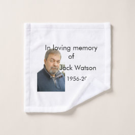 Toalha De Rosto Na memória amorosa do ano do nome, foto do funeral