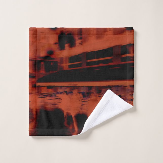 Toalha De Rosto Noite de Paris Vermelha. Legal movimento desfocado (Pano de lavar)