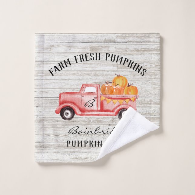 Toalha De Rosto Nome da Família de Fazendas de Abóbora de Queda do (Pano de lavar)