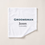 Toalha De Rosto Nome de adição de festa de solteira de padrinho de<br><div class="desc">design</div>