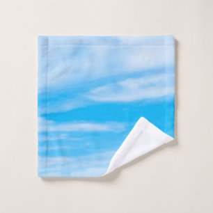 Toalha De Rosto Nuvens brancas do céu Modelo azul personalizadas e